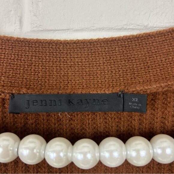 Jenni Kayne RARE Cinnamon Brown Cashmere Cocoon Cardigan Sweater Size XL - Picture 7 of 13